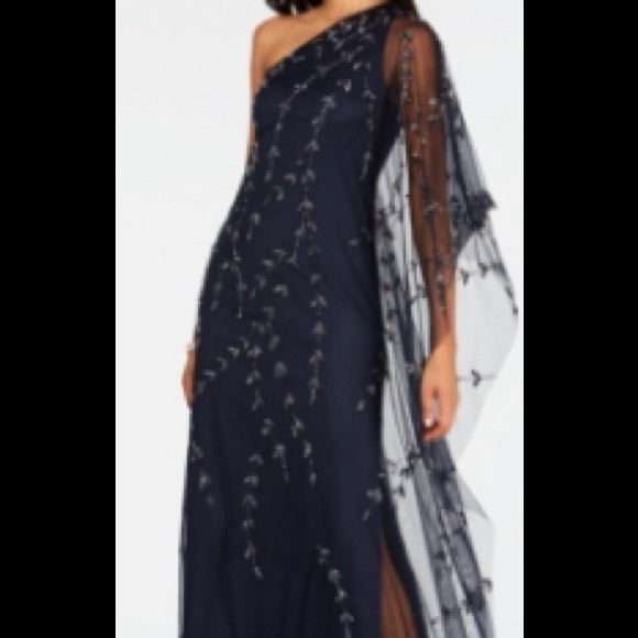 Navy classy dress(long) - Picture 3 of 8